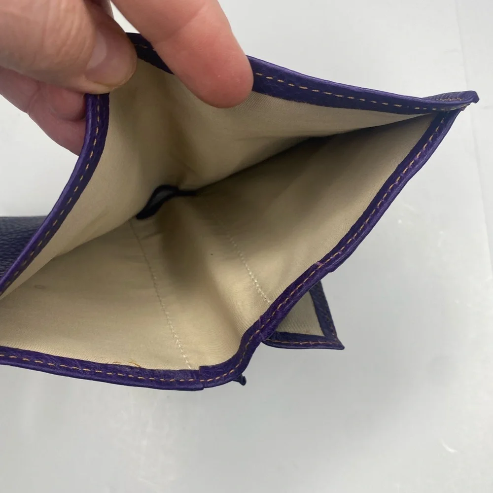 Gioia Chiara Firenze Purple Italian Leather Wallet Made in Florence